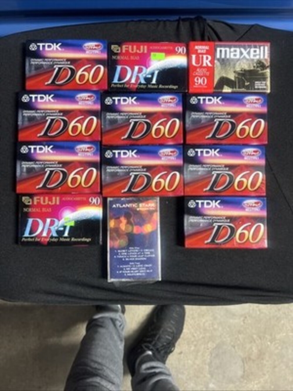Vintage Sealed Blank Audio Cassette Tape Lot TDK D60 Fuji Maxell Atlantic Starr